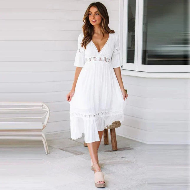 Linde - Langes Spitzenkleid