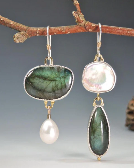 Ilse – Elegante Ohrringe im Vintage-Stil aus Naturstein