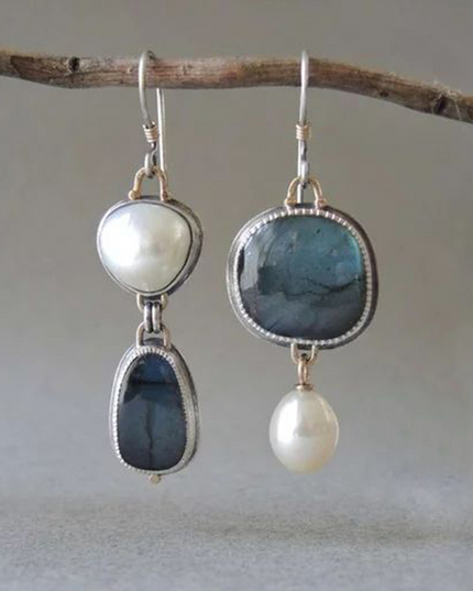Ilse – Vintage-Ohrringe im Blue-Stone-Stil