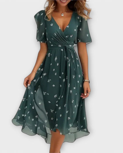 Edith - Damen Kleid mit V-Ausschnitt