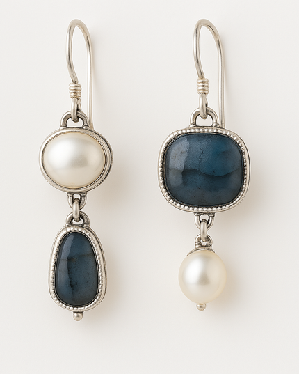 Ilse – Vintage-Ohrringe im Blue-Stone-Stil