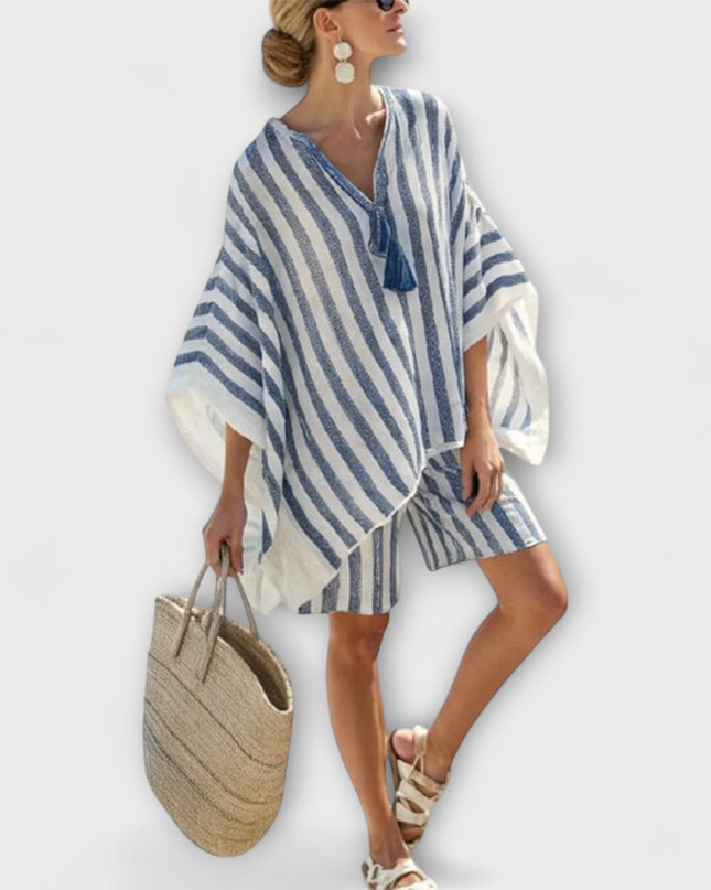 Yara - 2-Teiliges Oversize-Set mit Shorts