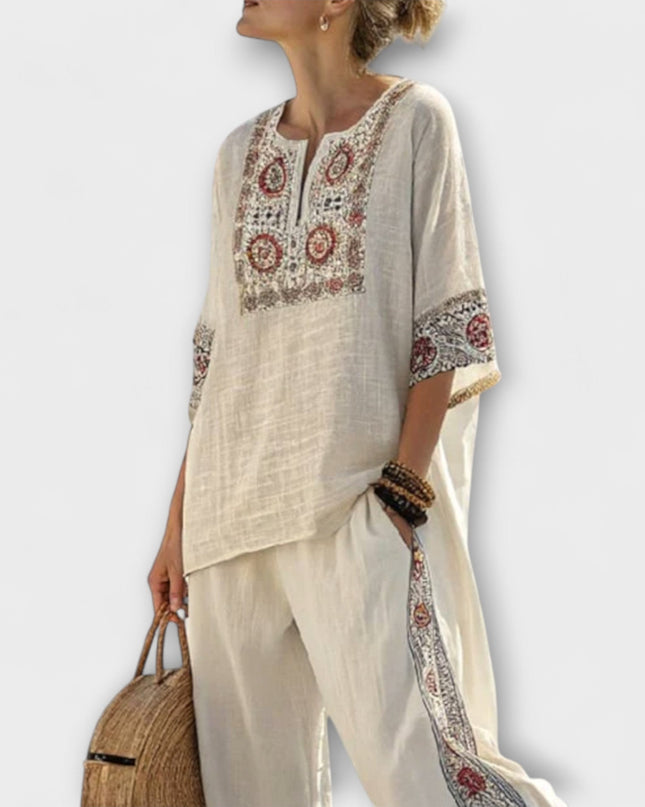 Novalie - 2-Teiliges Ethno Sommer Set
