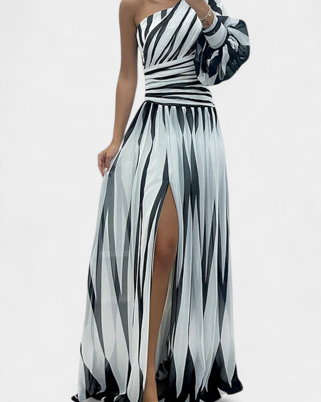 Norah – Gestreiftes Maxikleid