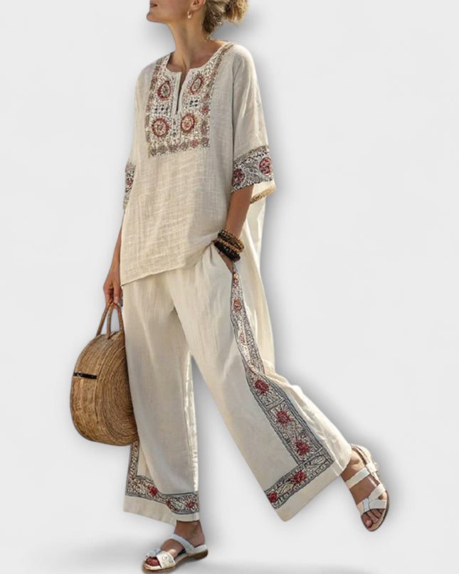 Novalie - 2-Teiliges Ethno Sommer Set