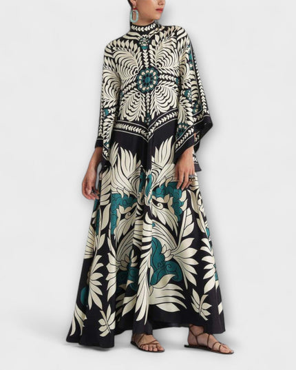 Lucia - Schickes Floral-Muster Fließendes Maxikleid
