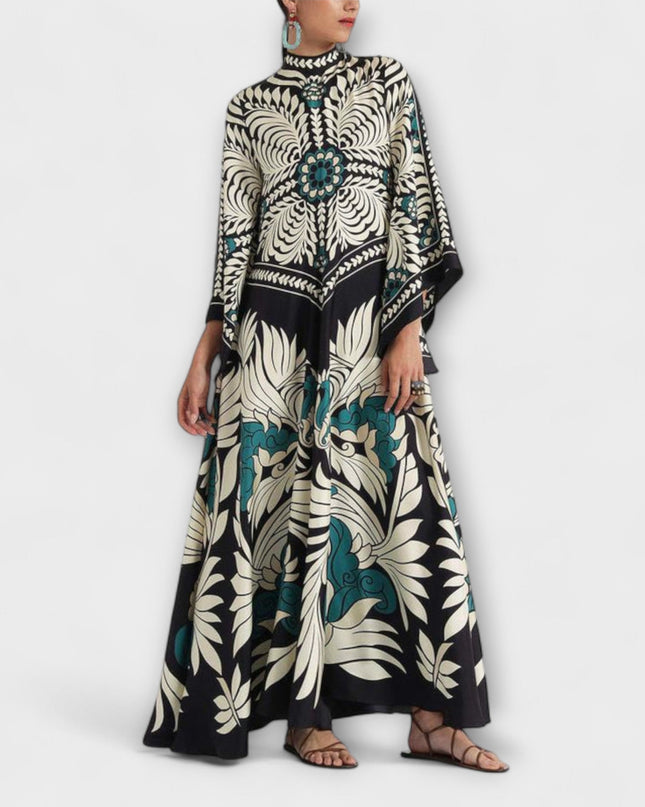 Lucia - Schickes Floral-Muster Fließendes Maxikleid