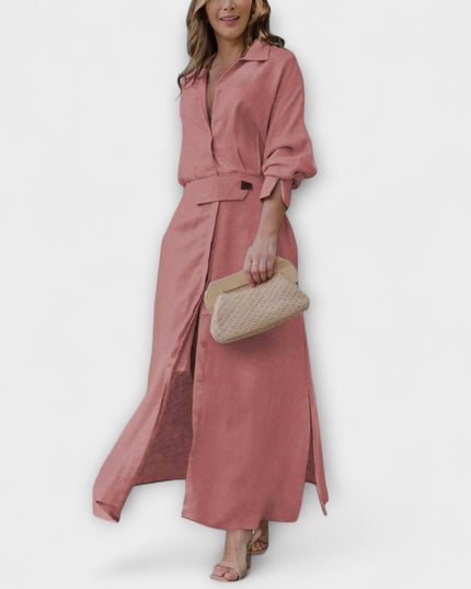 Marit - Maxikleid mit V-Ausschnitt