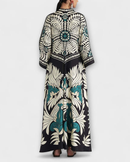 Lucia - Schickes Floral-Muster Fließendes Maxikleid