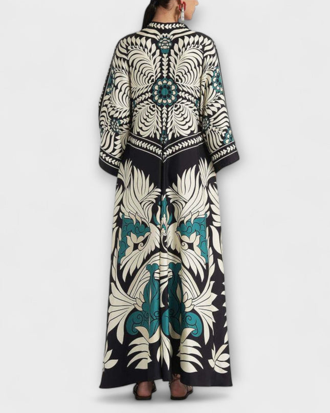 Lucia - Schickes Floral-Muster Fließendes Maxikleid