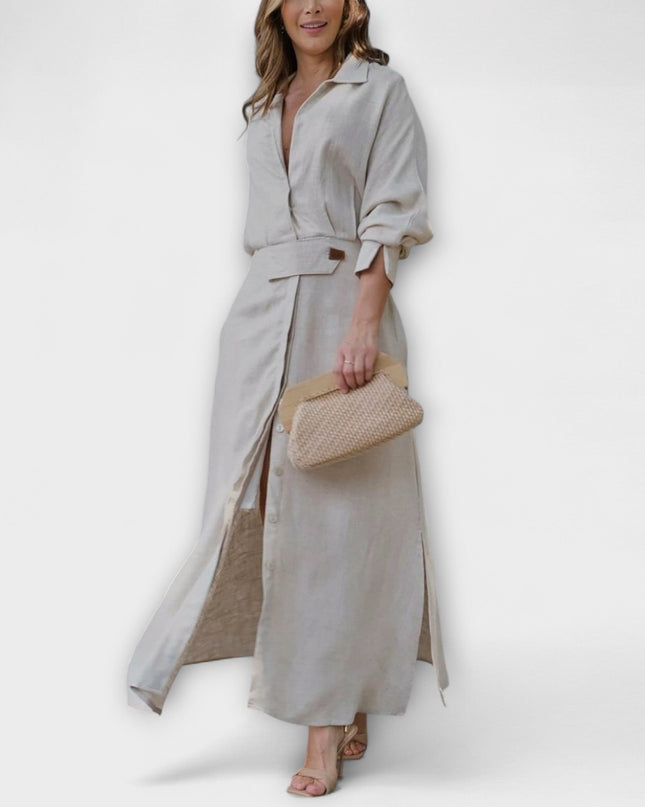 Marit - Maxikleid mit V-Ausschnitt