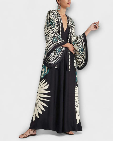 Lucia - Schickes Floral-Muster Fließendes Maxikleid