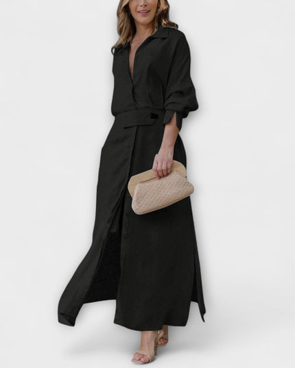Marit - Maxikleid mit V-Ausschnitt