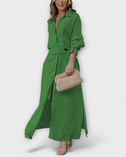 Marit - Maxikleid mit V-Ausschnitt