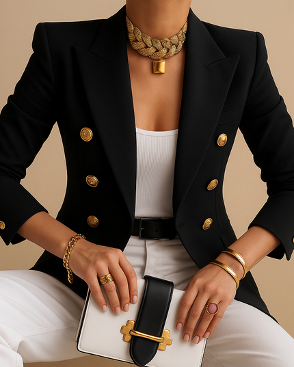 Maren - Eleganter langer Damenblazer