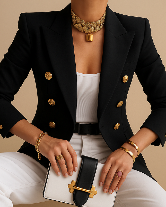 Maren - Eleganter langer Damenblazer