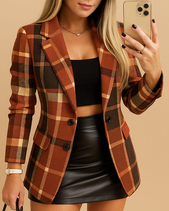Sienna - Langer gesteppt­er Damenblazer