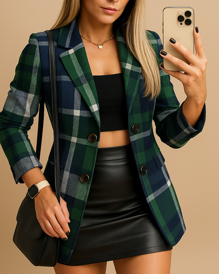 Sienna - Langer gesteppt­er Damenblazer