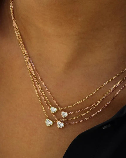 Ilse – Elegante Herzlicht-Lagenkette