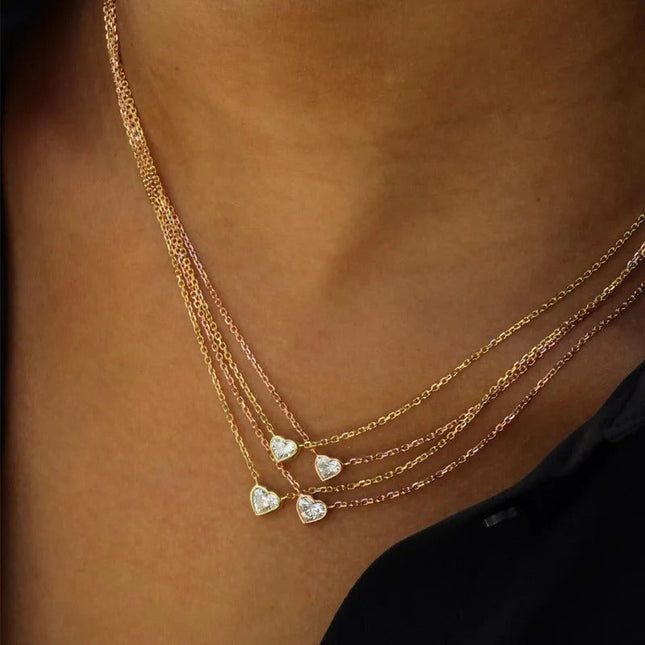 Ilse – Elegante Herzlicht-Lagenkette
