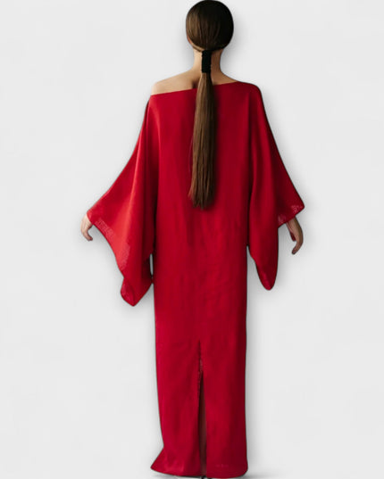 Mila - Kimono Kleid aus Leinen und Baumwolle
