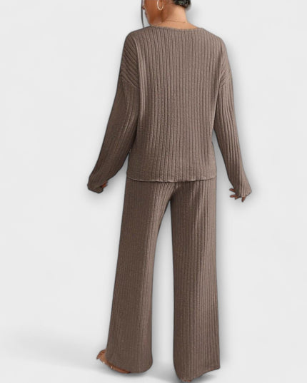 Vanessa - Geripptes Loungset