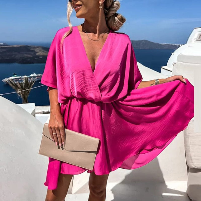Hilda - Boho Kleid mit V-Ausschnitt
