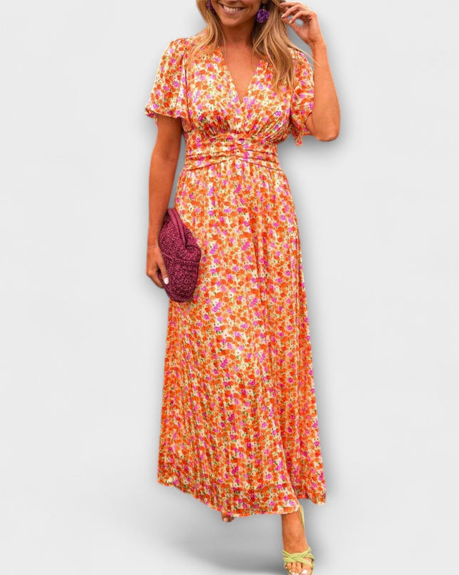 Valentina - Klassisches V-Ausschnitt Kleid