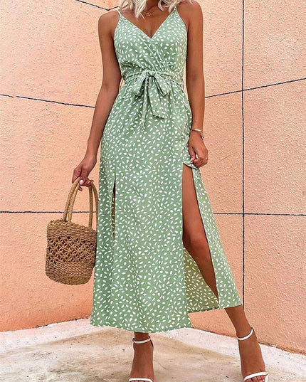 Willa  - Boho Kleid mit Punkten & V-Ausschnitt