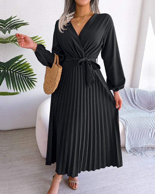Mina - Boho Maxikleid mit V-Ausschnitt